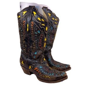 Corral Vintage Butterfly Leather Cowgirl Boots